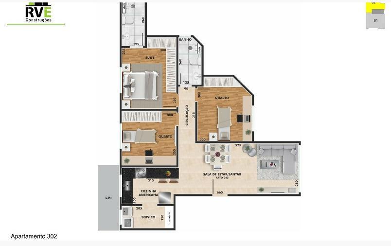 Apartamento, Salgado Filho, 3 Quartos, 2 Vagas, 1 Suíte
