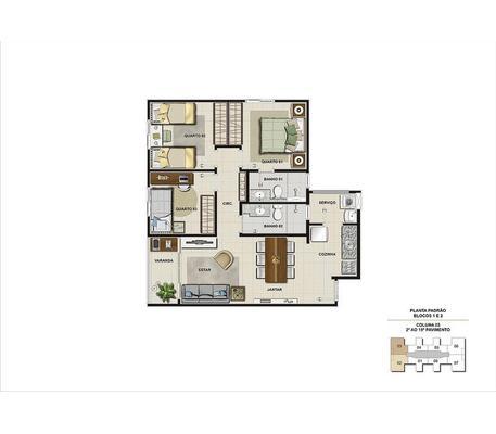 Apartamento, Palmeiras, 3 Quartos, 1 Vaga, 1 Suíte