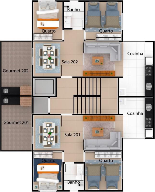 Apartamento, Miramar (barreiro), 2 Quartos, 1 Vaga