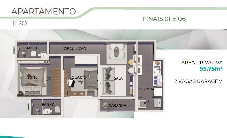 Apartamento, Santa Mônica, 2 Quartos, 2 Vagas, 1 Suíte