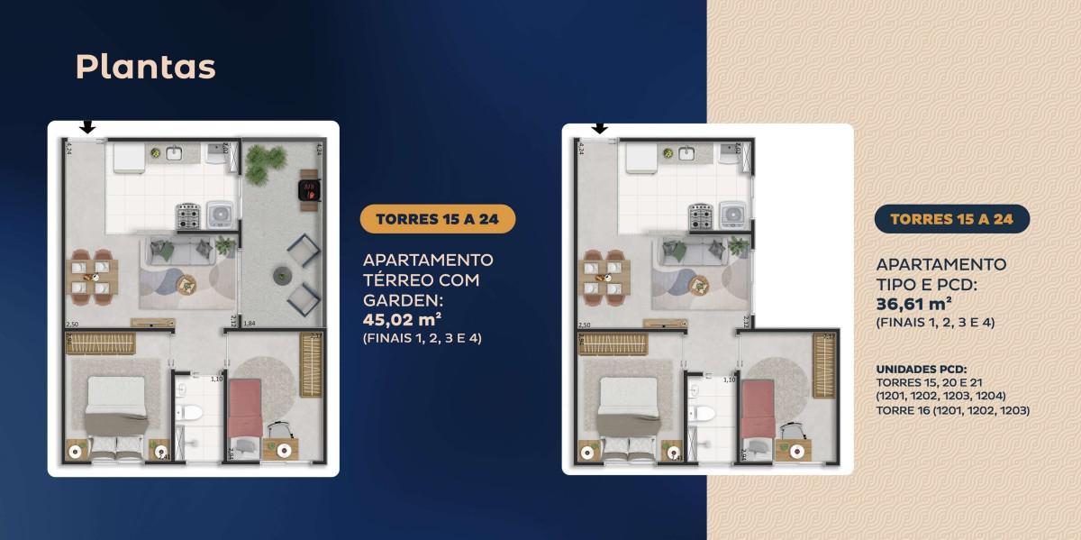 Apartamento, Jequitibá, 2 Quartos, 1 Vaga