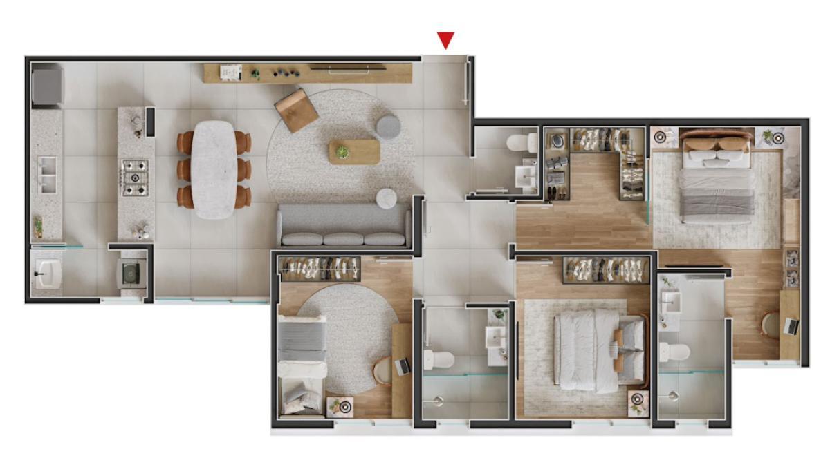 Apartamento, Santa Lúcia, 3 Quartos, 2 Vagas, 1 Suíte