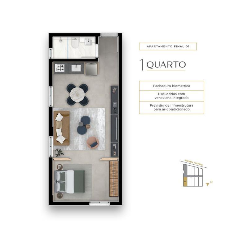 Apartamento, Ouro Preto, 1 Quarto, 1 Vaga