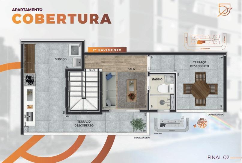 Cobertura, Guarani, 2 Quartos, 1 Vaga