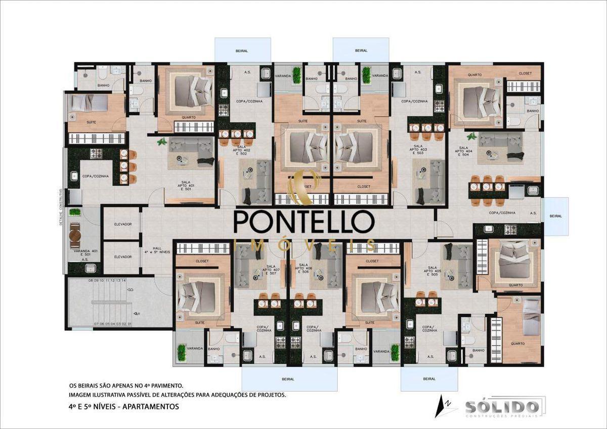Apartamento, Barro Preto, 2 Quartos, 1 Vaga, 1 Suíte