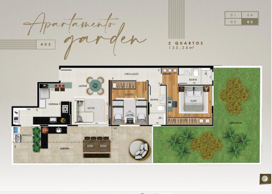 Apartamento, Lourdes, 2 Quartos, 2 Vagas, 1 Suíte