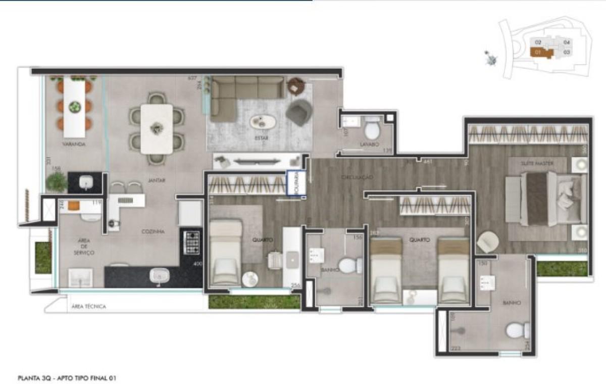 Apartamento, Sion, 3 Quartos, 2 Vagas, 1 Suíte