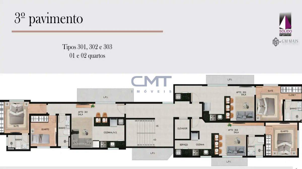 Apartamento, Cruzeiro, 2 Quartos, 1 Vaga, 1 Suíte