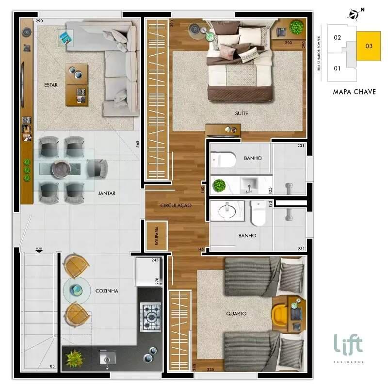 Cobertura, Serra, 2 Quartos, 2 Vagas, 1 Suíte