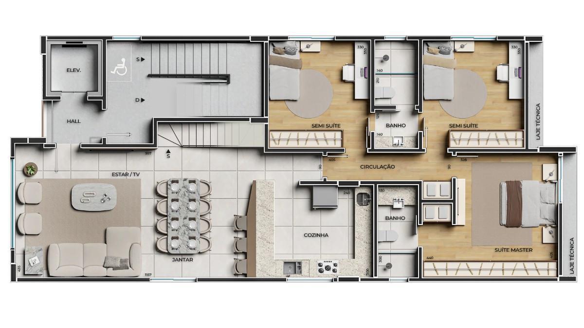 Apartamento, Santa Inês, 4 Quartos, 2 Vagas, 2 Suítes