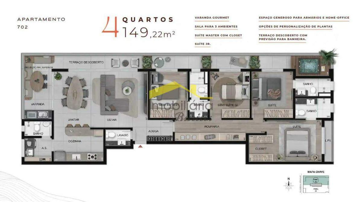 Apartamento, Gutierrez, 4 Quartos, 3 Vagas, 2 Suítes