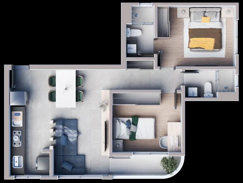 Apartamento, São Luiz (pampulha), 2 Quartos, 2 Vagas, 1 Suíte