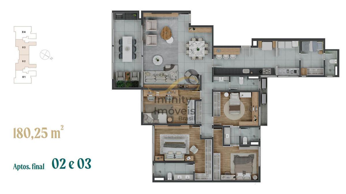 Apartamento, Serra do Curral Del Rey, 4 Quartos