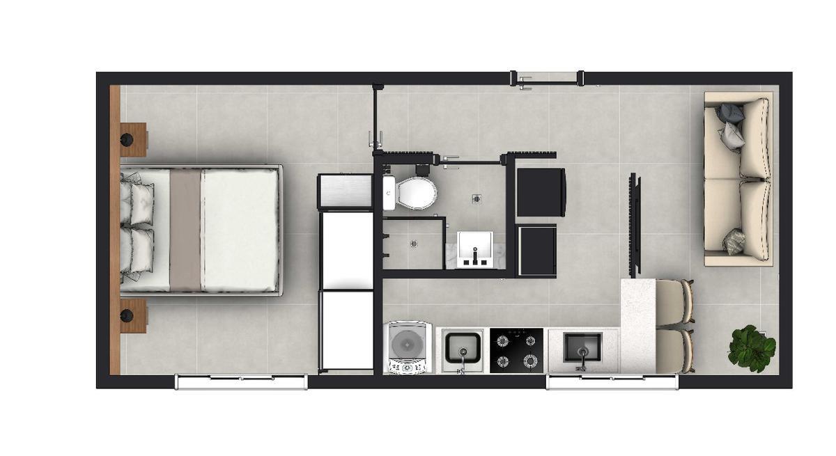 Apartamento, Pedro II, 1 Quarto, 0 Vaga