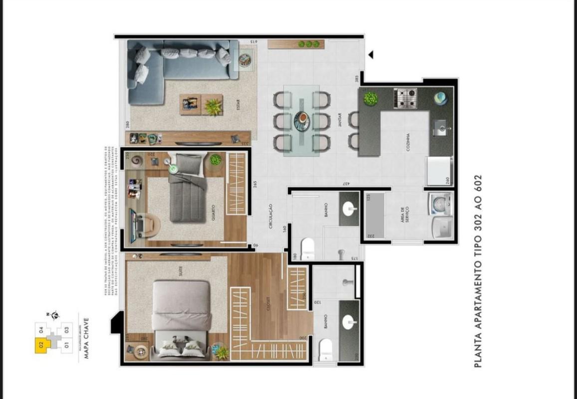 Apartamento, Castelo, 2 Quartos, 2 Vagas, 1 Suíte