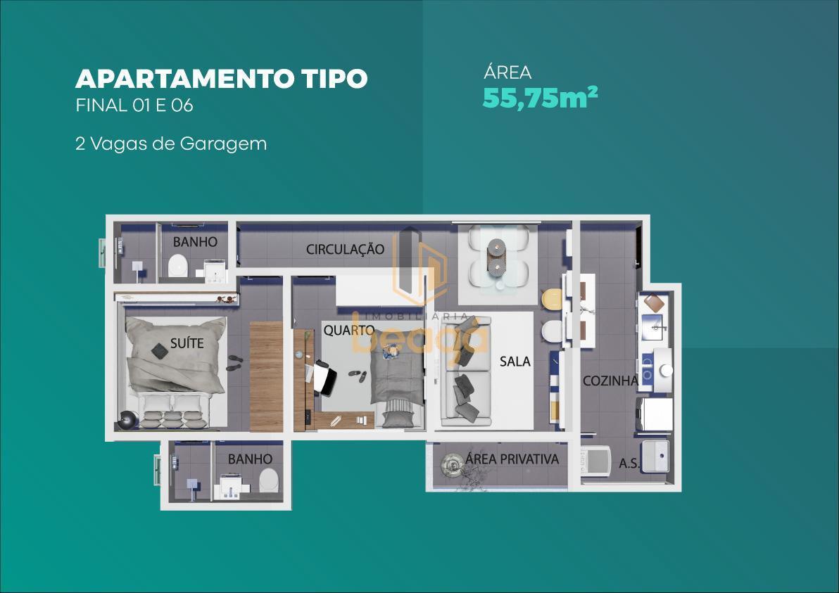 Apartamento, Santa Mônica, 2 Quartos, 2 Vagas, 1 Suíte