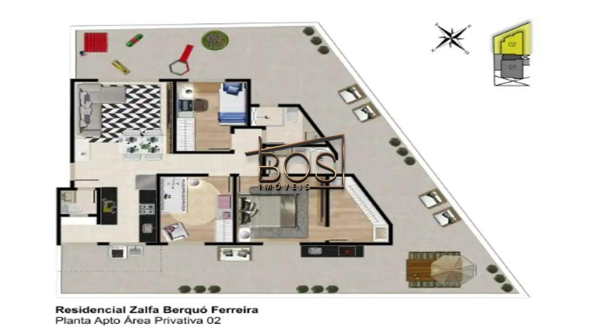 Apartamento, Vila Paris, 3 Quartos, 2 Vagas, 1 Suíte