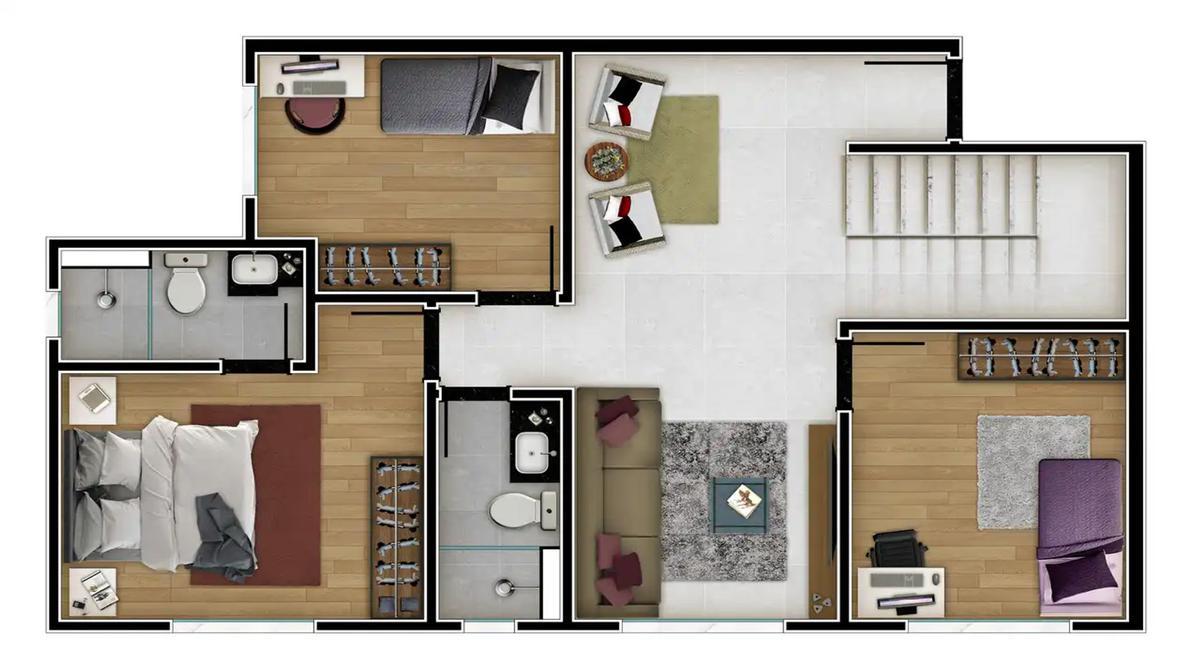 Apartamento, Alto Caiçaras, 2 Quartos, 2 Vagas, 1 Suíte
