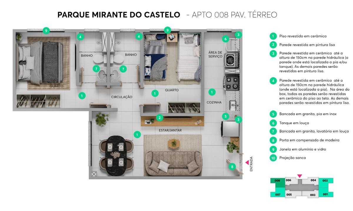 Apartamento, Santa Terezinha, 2 Quartos, 1 Vaga, 1 Suíte