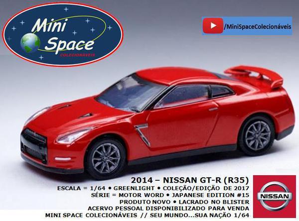 Greenlight 2014 Nissan Gt-r (r35) Cor Vermelho 1/64