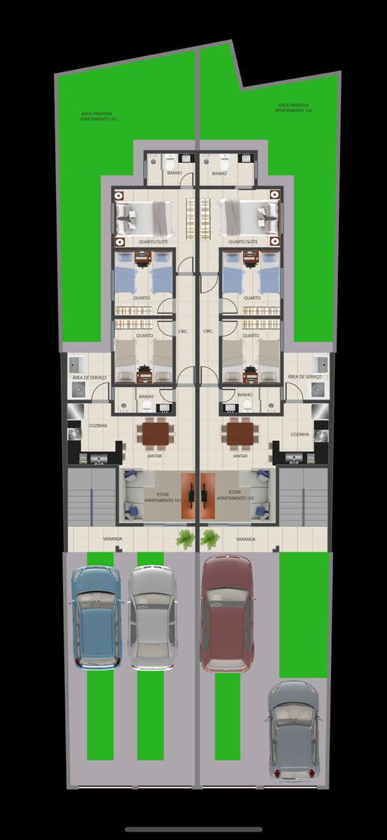 Cobertura, Vale das Orquídeas, 3 Quartos, 2 Vagas, 1 Suíte