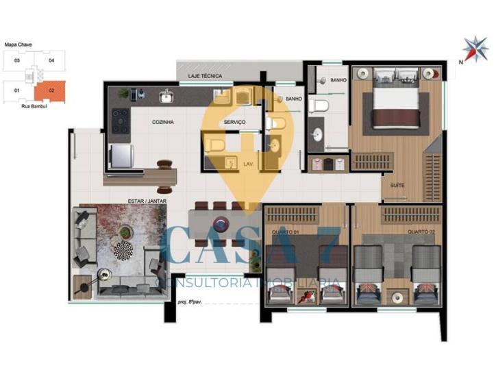 Apartamento, Anchieta, 3 Quartos, 0 Vaga, 1 Suíte