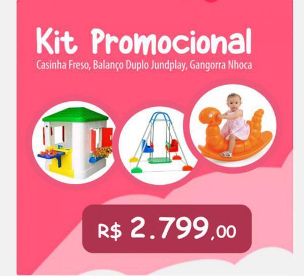 Kit Promocional - Balanço,gangorra, Casinha