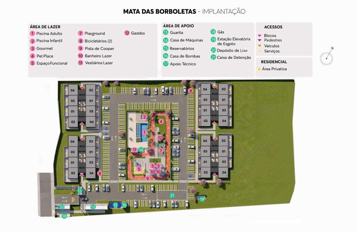 Apartamento, Três Barras, 2 Quartos, 1 Vaga