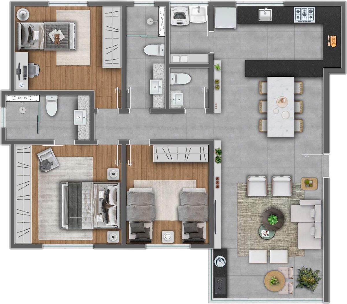 Apartamento, Buritis, 3 Quartos, 2 Vagas, 1 Suíte