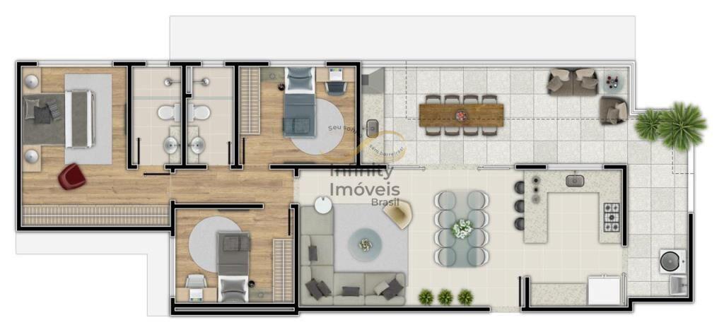 Apartamento, Nova Suíssa, 3 Quartos