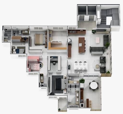 Apartamento, Serenata, 4 Quartos, 3 Vagas, 4 Suítes