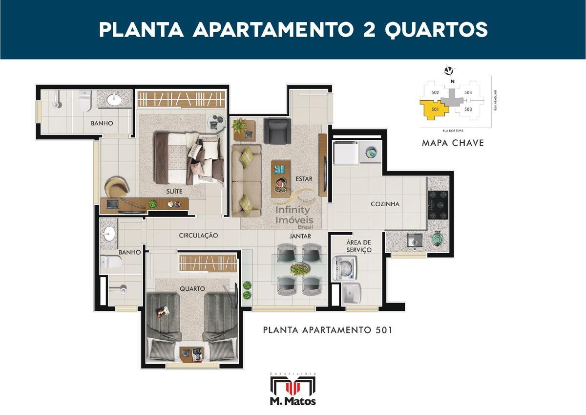 Apartamento, Barro Preto, 1 Quarto