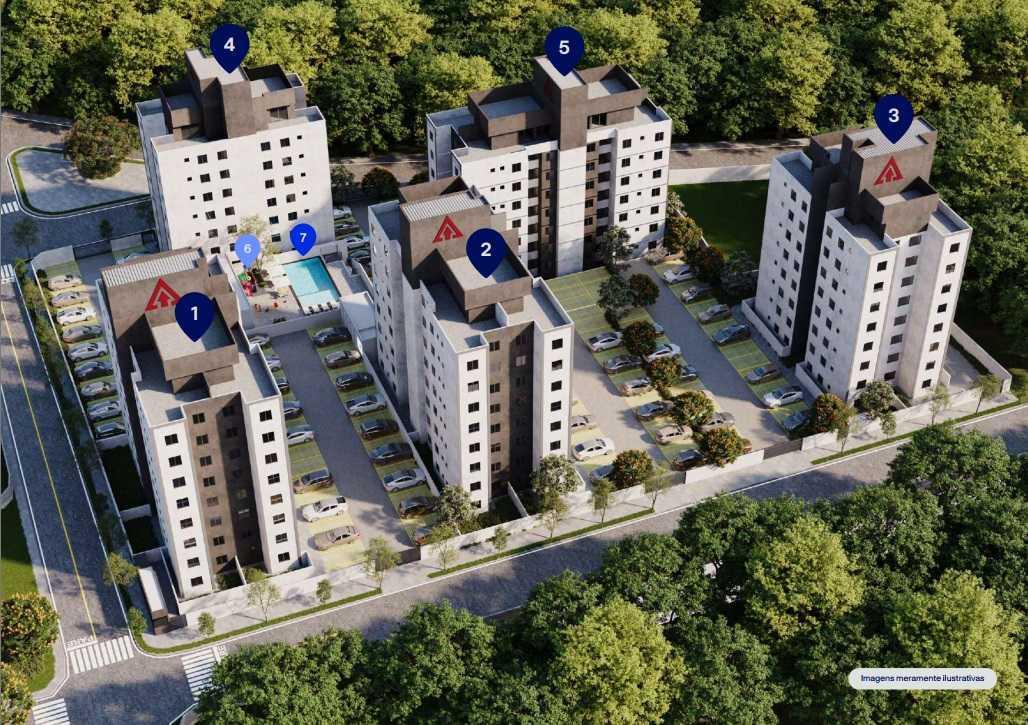 Apartamento, Boa Esperança, 2 Quartos, 1 Vaga