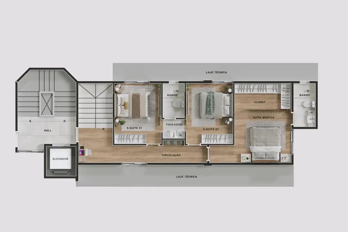 Apartamento, Carmo, 3 Quartos, 2 Vagas, 1 Suíte