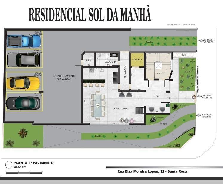 Cobertura, Santa Rosa, 4 Quartos, 4 Vagas, 4 Suítes