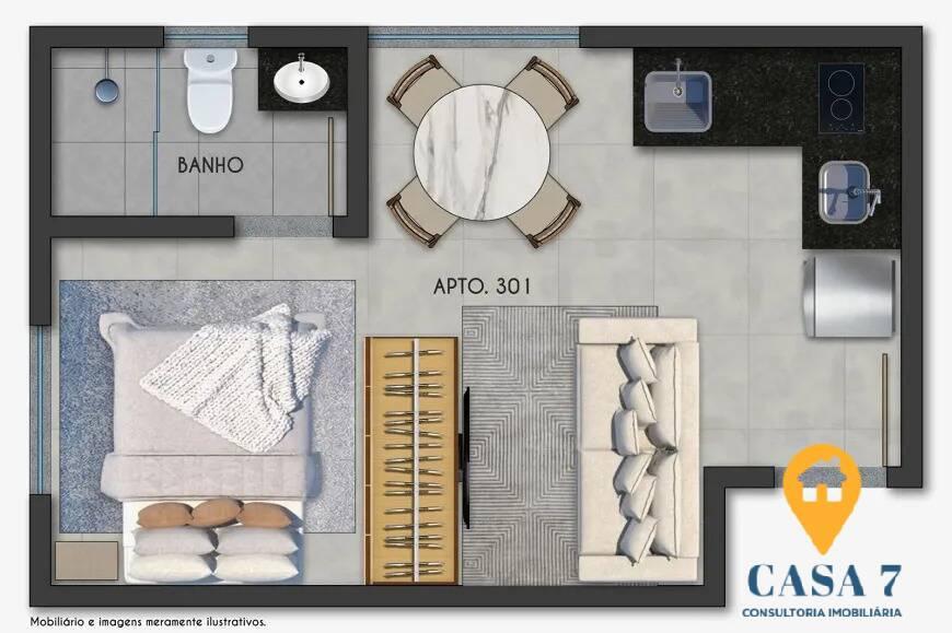 Apartamento, São Lucas, 1 Quarto, 0 Vaga, 1 Suíte