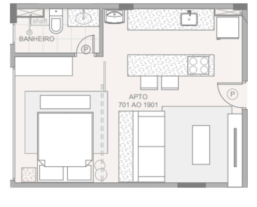 Apartamento, Boa Viagem, 1 Quarto, 1 Vaga