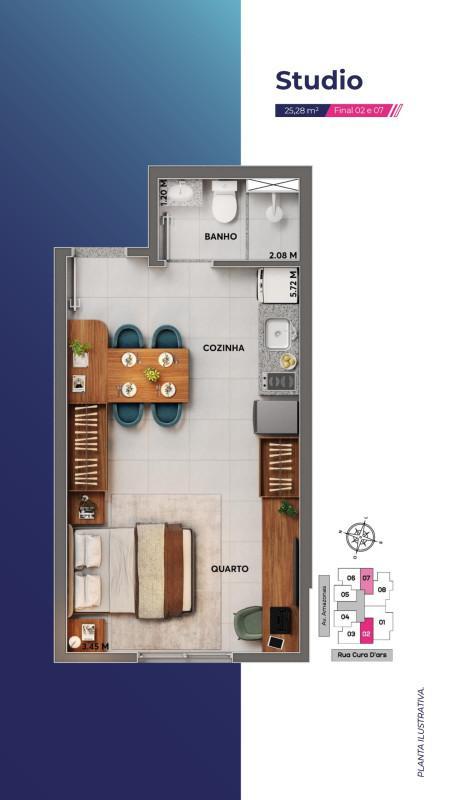 Apartamento, Barroca, 2 Quartos, 1 Vaga