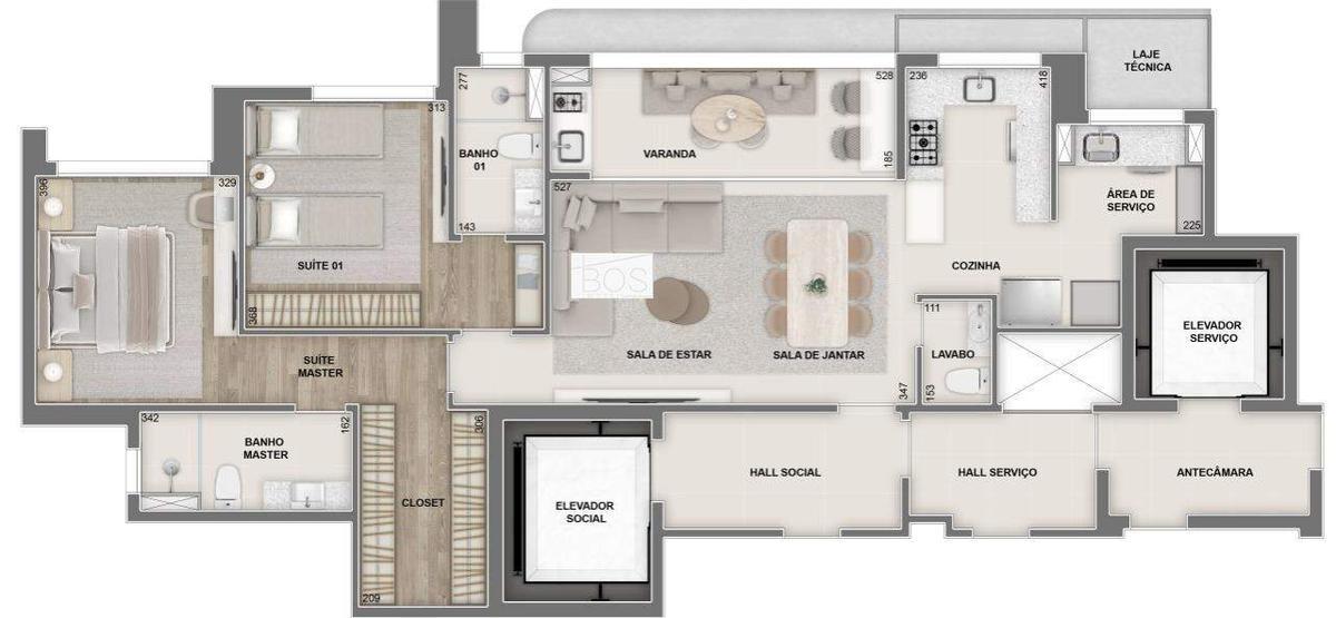 Apartamento, Vila da Serra, 2 Quartos, 2 Vagas, 2 Suítes