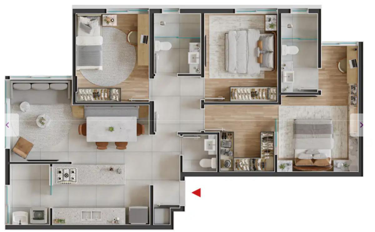 Apartamento, Santa Lúcia, 3 Quartos, 2 Vagas, 1 Suíte