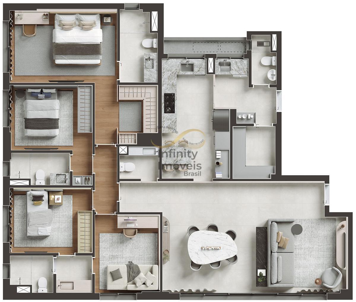 Apartamento, Santo Agostinho, 4 Quartos