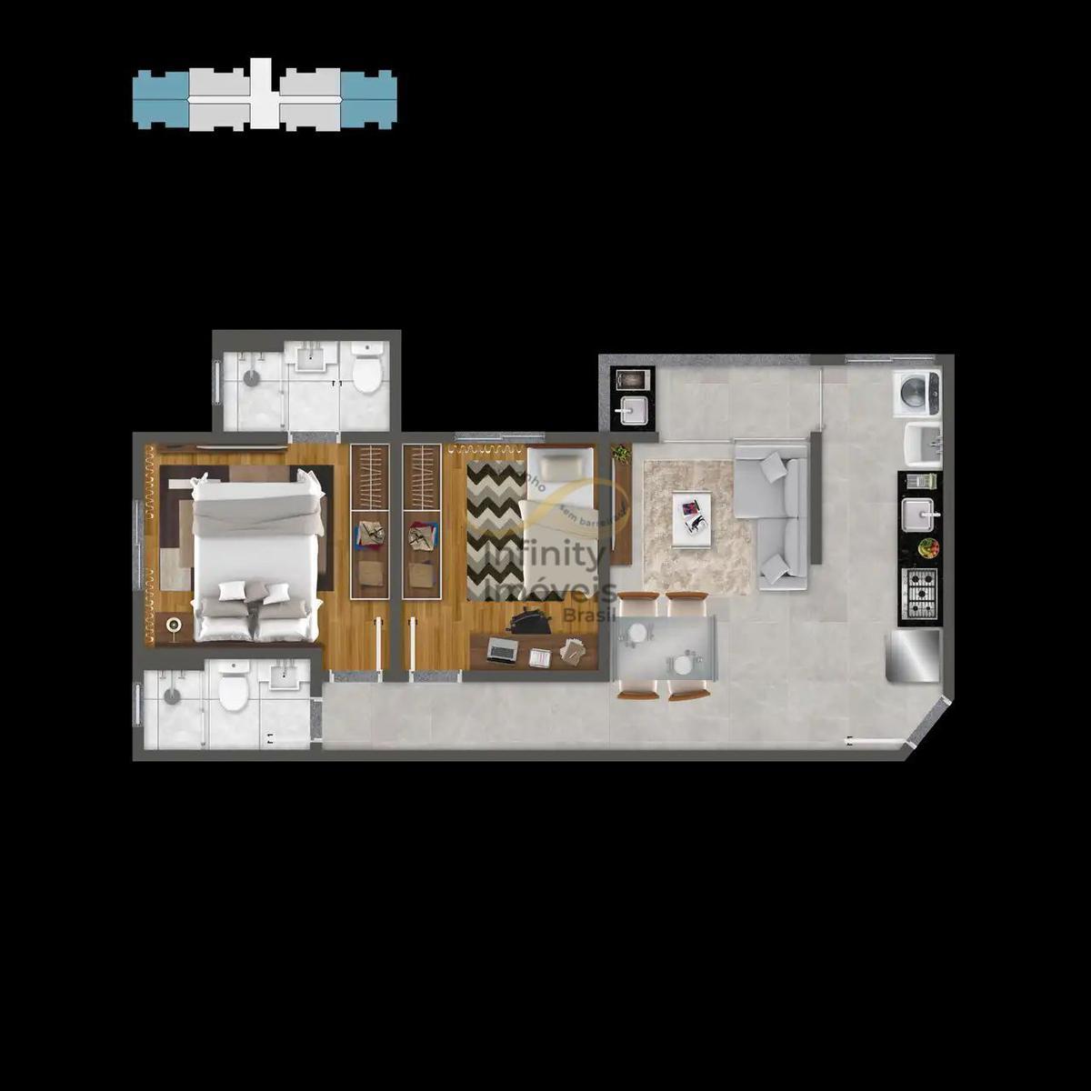 Apartamento, Fernão Dias, 2 Quartos