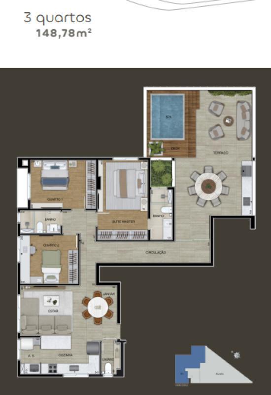 Apartamento, Carmo, 3 Quartos, 2 Vagas, 1 Suíte