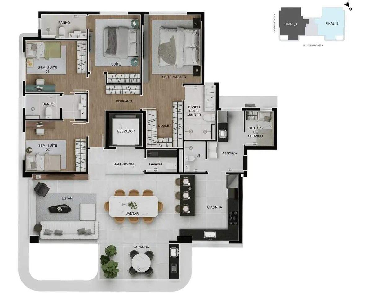 Apartamento, Gutierrez, 4 Quartos, 3 Vagas, 2 Suítes