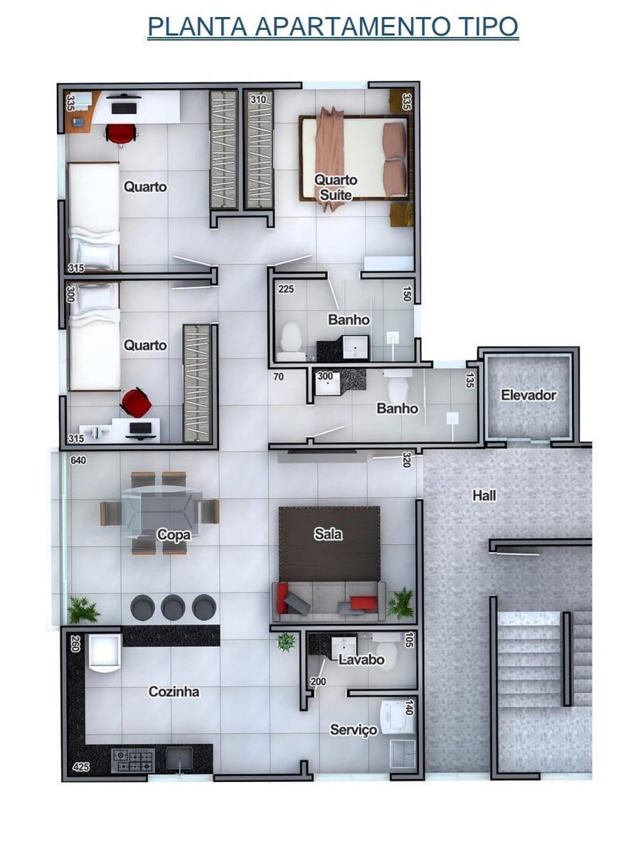 Apartamento, Barreiro, 3 Quartos, 2 Vagas, 1 Suíte