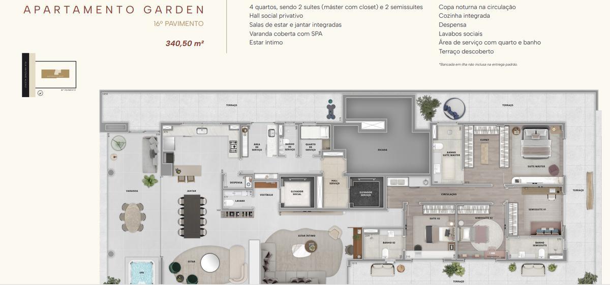 Apartamento, Lourdes, 4 Quartos, 3 Vagas, 3 Suítes