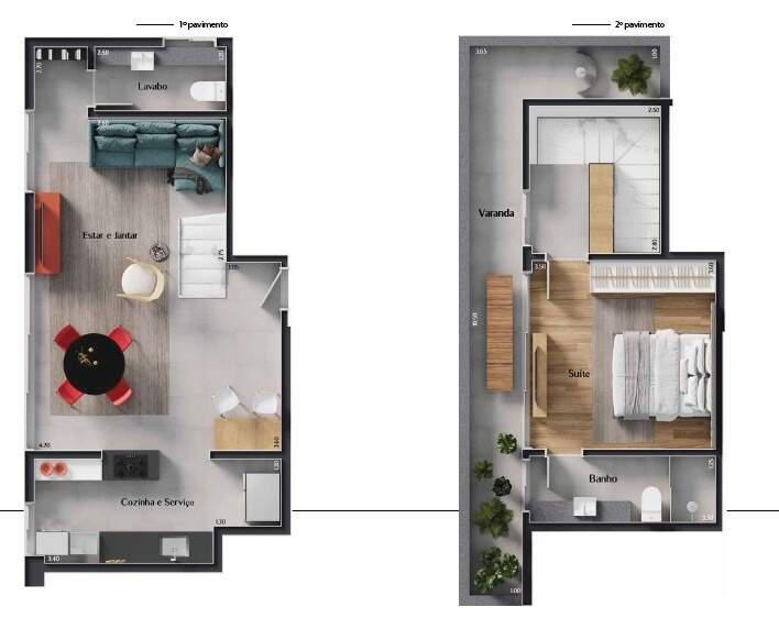 Cobertura, Lourdes, 1 Quarto, 2 Vagas, 1 Suíte