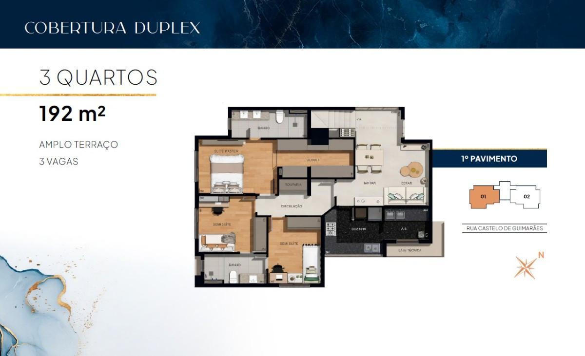 Apartamento, Castelo, 3 Quartos, 2 Vagas, 1 Suíte