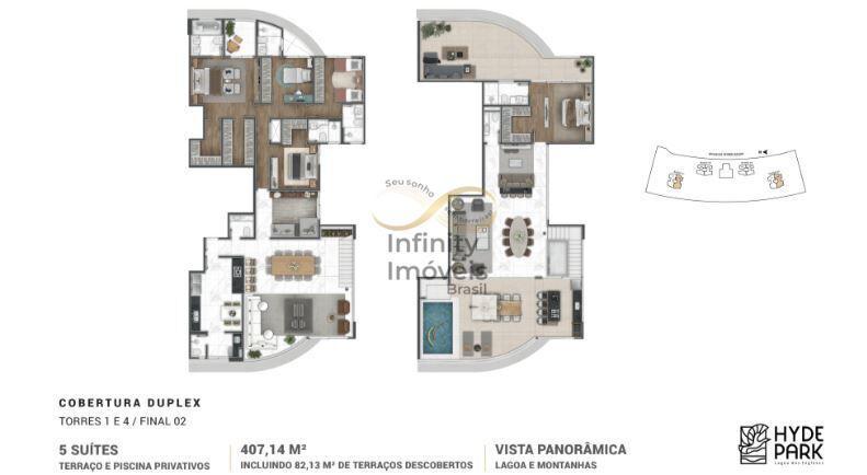 Apartamento, Lagoa dos Ingleses, 5 Quartos