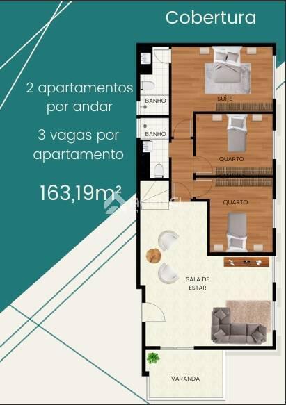 Apartamento, Inconfidentes, 3 Quartos, 0 Vaga, 1 Suíte